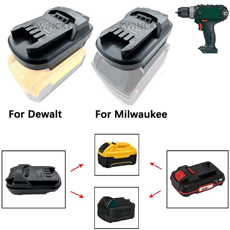 Адаптер-преобразователь для литиевой батареи Milwaukee Dewalt 18 В для преобразования для использования с литиевой батареей Parkside 20 В, электроинструментом, дрелью