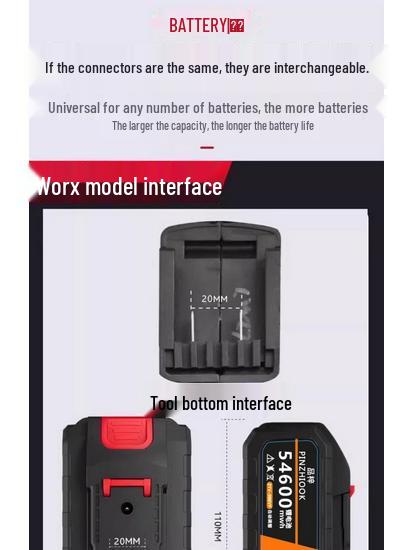 Высокоемкая литиевая батарея 21 В для электроинструментов и дрелей