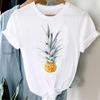 Pineapple Lovely Trend Cute 90s Unisex Short Sleeve Summer Fashion Print Tee Top Tshirt Lady FeUnisex Clothing Casual Graphic T-shirt