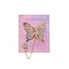 Tassel Chain Book Clip Hollow Flower Flower Painting Bookmark Metal Butterfly Bookmark  For Gift