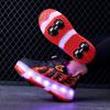 ДЕТСКАЯ четырехколесная зарядная обувь на плоской подошве, обувь со светодиодной лампой, обувь для бегунов, спортивная обувь для катания на роликовых коньках, коньки для девочек
