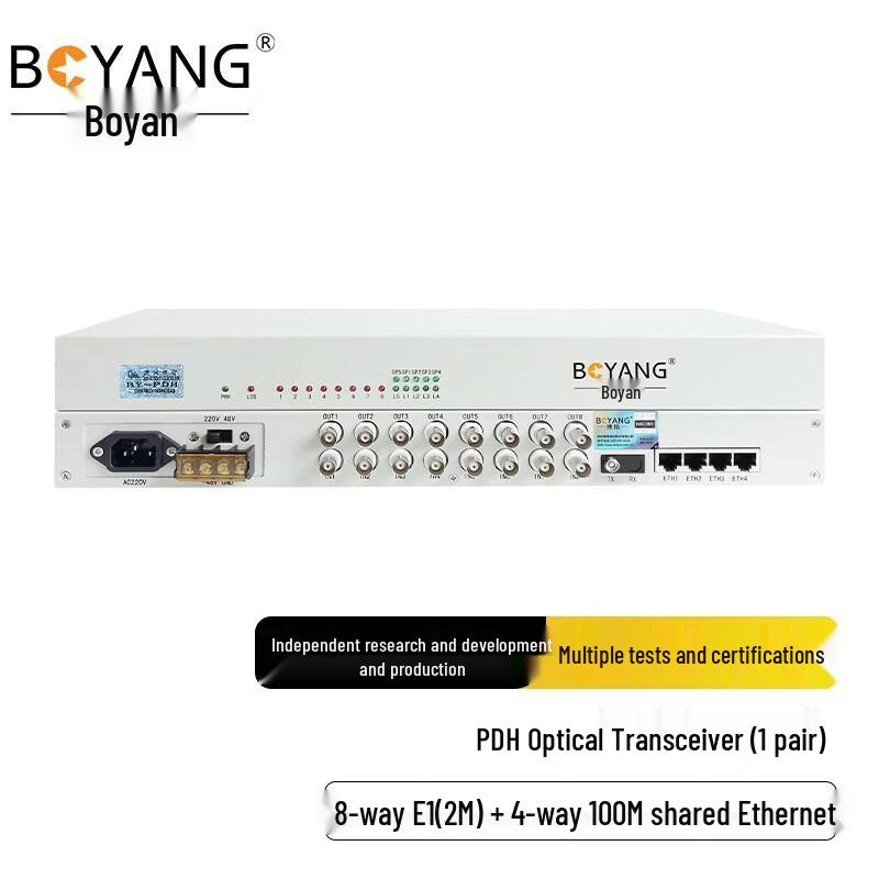 BOYANG BY-8E1-4E-60KM PDH Optical Transceiver