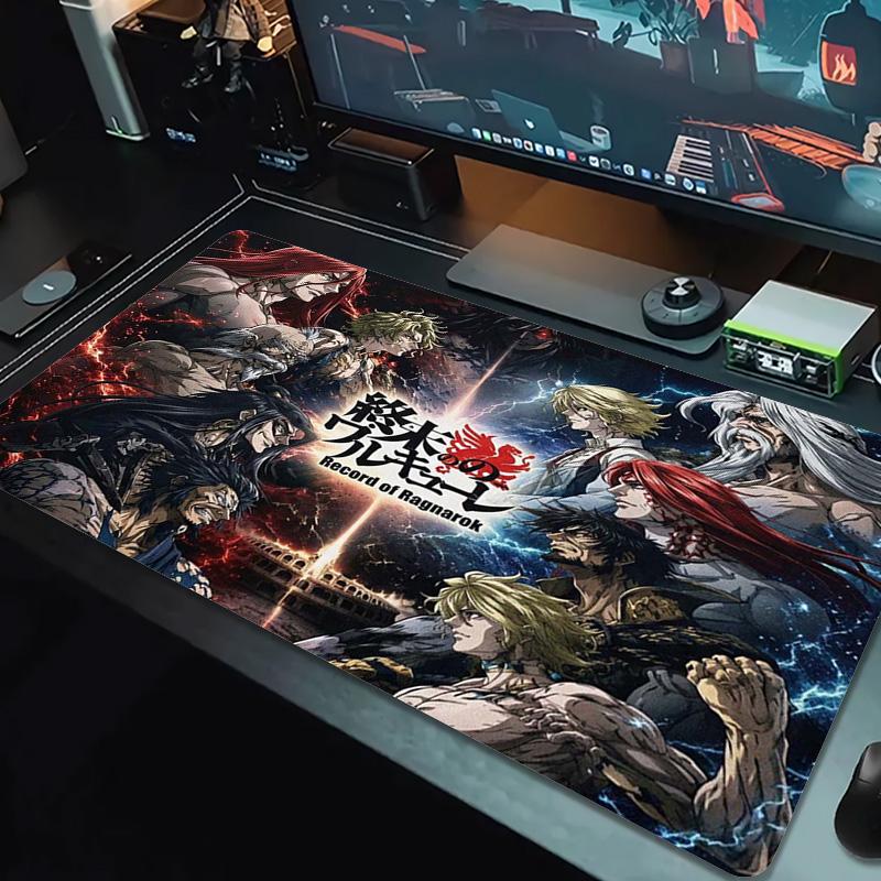 Коврик для мыши Record of Ragnarok Цветной Большой Игровой Коврик для Стола Нескользящий для Ноутбука Планшета Большой Коврик для Мыши XXL Коврик Мини-ПК Игровой Коврик С Замком по Краю