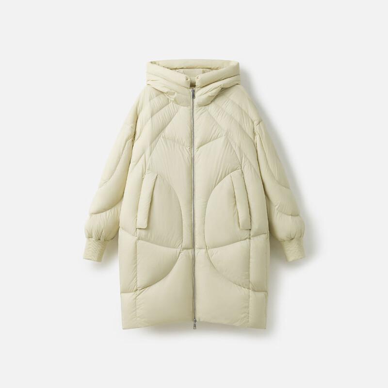 Broadcast Women's Warm Hooded Mid-Length Down Jacket