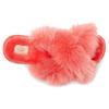 UGG Удобные Легкие Шлепанцы на Резиновой Подошве Женские Сандалии Ярко-Кораллово-Красные 1108917-PCRL
