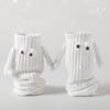 1 Pair Linking Couple Socks Magnetic Suction 3D Doll Couple Socks Couple Holding Hands Funny Socks Mid-Tube Cute Socks Funny Gifts for Women Men