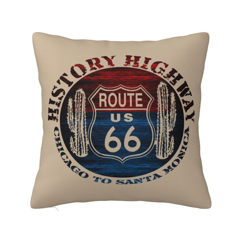 Route Throw Pillow Case cm Decor Home Cushion Cover Square Polyester Pillowcase Doublesided Printing