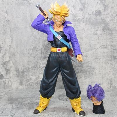 Dragon Ball GK Транкс Супер Сайян Двойная Голова Резьба Большая Фигурка Модель Украшение Подарок Аниме Аксессуары