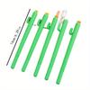 Return to school season 10pcs 0.5mm soft glue shape single-arm cactus neutral pen plant creative signing pen stationery supplies