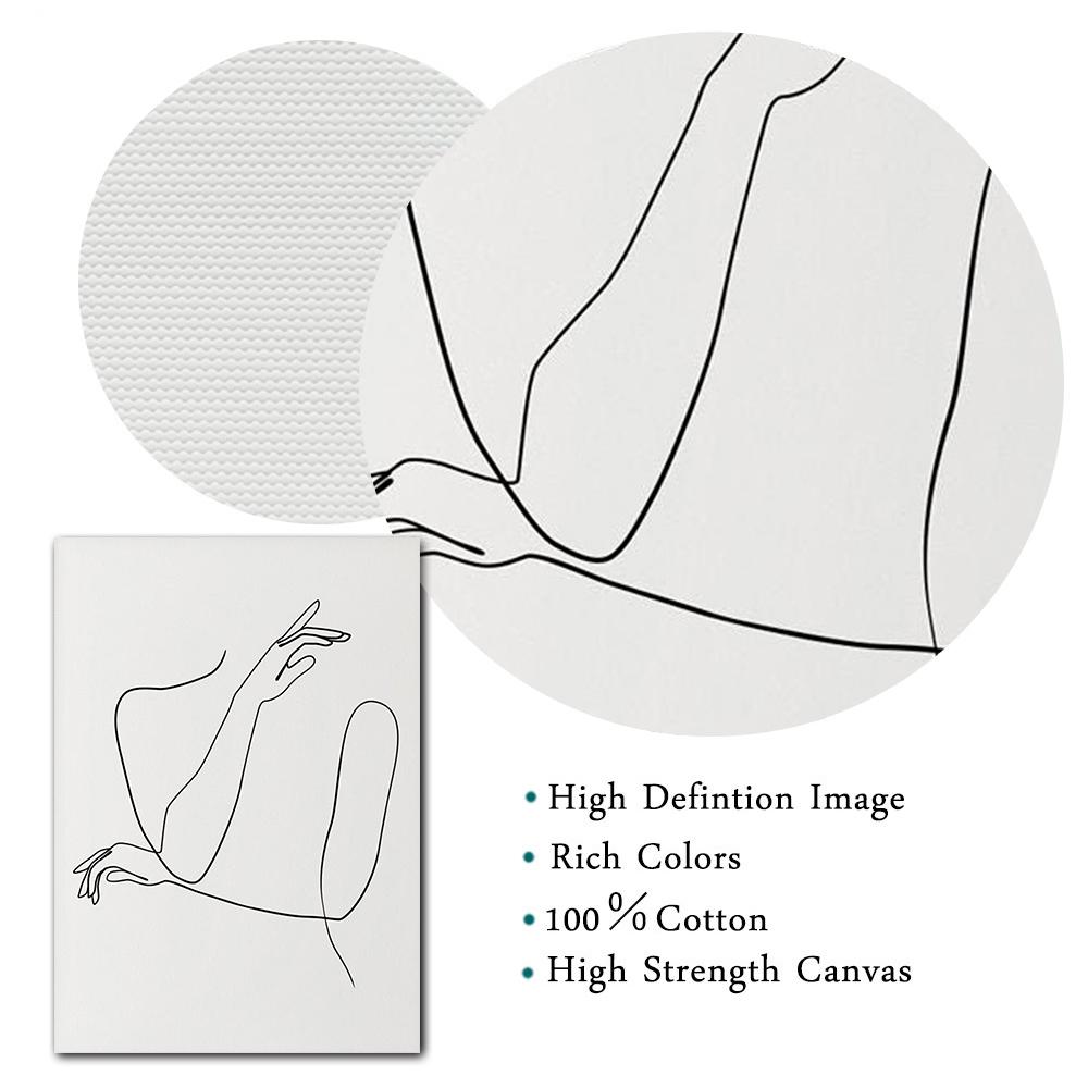Скандинавские минималистичные черно-белые фигуры, линии искусства, сексуальная женщина, руки, тело, обнаженная стена, холст, картины, постеры, принты, декор для спальни