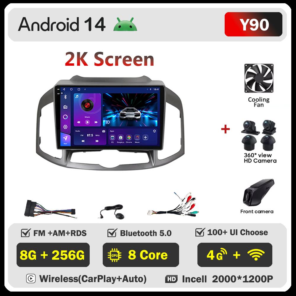 Android 14 для Chevrolet Captiva 1 2011 - 2016 стерео головное устройство Mirror Link GPS навигация Авторадио GPS интеллектуальные системы автомобиля