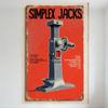 Винтажный механический подъемник Simplex Jacks Металлическая жестяная табличка Промышленный рекламный плакат для домашнего бара Кафе Настенный декор Ретро Рустик