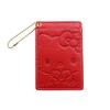 Nadaya Sanrio Characters Hello Kitty Pass Genuine W X 87120 Case, Leather, Red, 7.2cm 10.4cm H,