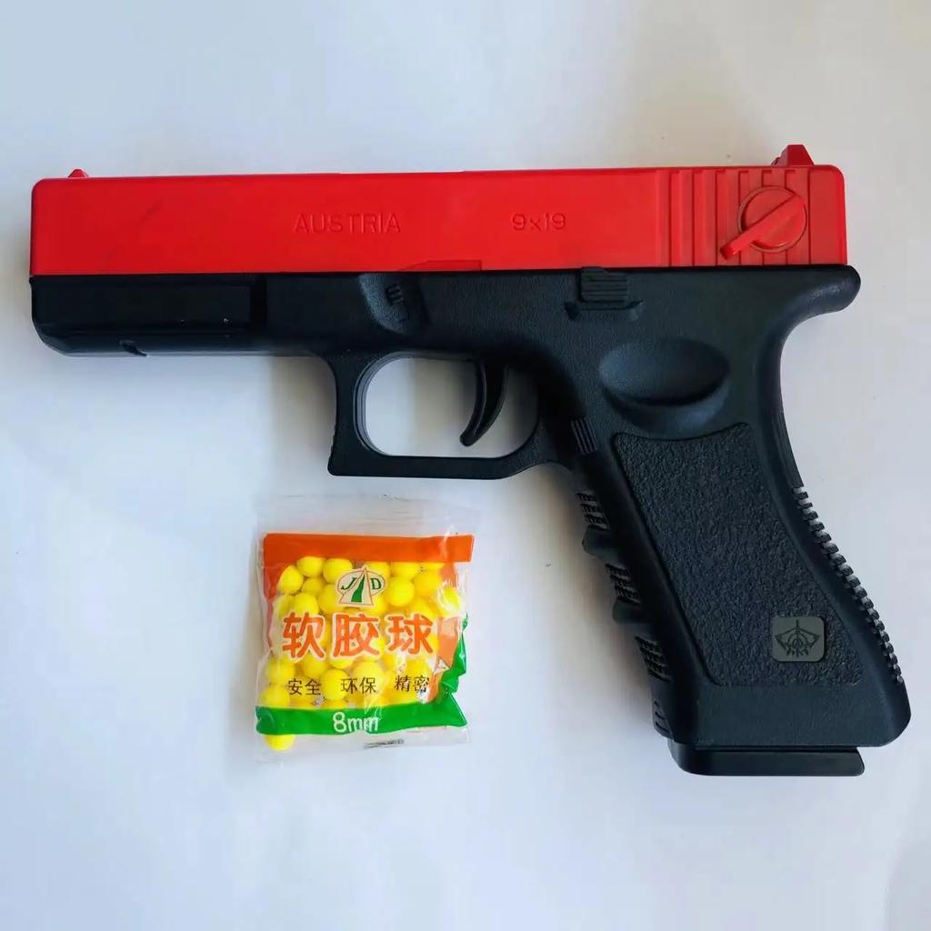 G17 Foam Soft Bullet Toy Gun Airsoft Manual Pistol Launcher CS Shooting Games Weapons for Kids Boys Gift