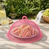 Fruit Platter Cover Round Metal Food Cover, Fine Mesh Protector, Heavy Duty Cake Dome with Handle, Dustproof Net Tent for Outdoor BBQ Picnic