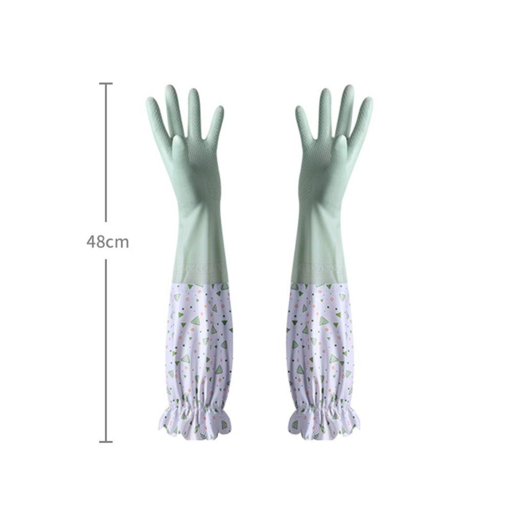 Velvet Winter Cleaning Gloves Latex Housework Gloves Warm Rubber Dish Washing Gloves  Kitchen