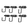 6PCS L Track Hook Double Stud Tie Down Fitting Carbon Steel for Truck Bed Trailer Cargo Control Pickup RV ATV