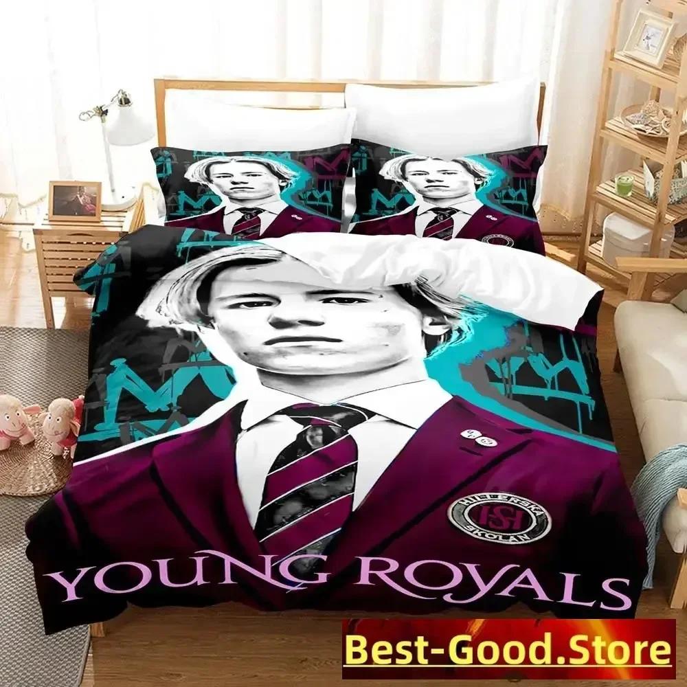 Young Royals Комплект постельного белья для ТВ-кровати Печатный комплект постельного белья с наволочкой пододеяльником Мягкий Односпальный Двуспальный Queen Super King Размер Спальня
