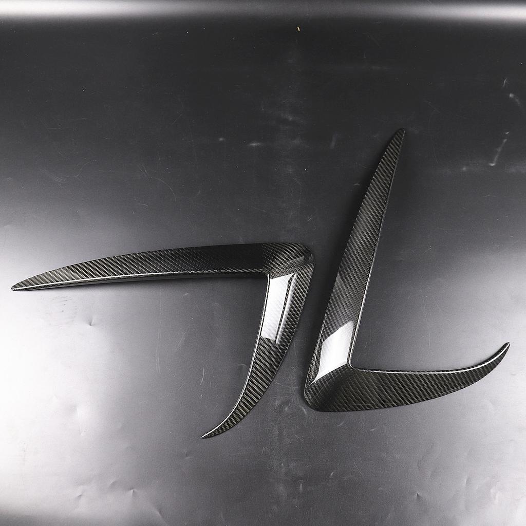 Для TESLA MODEL 3 Аксессуары для стайлинга автомобиля Углеродное волокно Воздушный нож Внешняя отделка 1 пара Передняя губа свет украшение для бровей