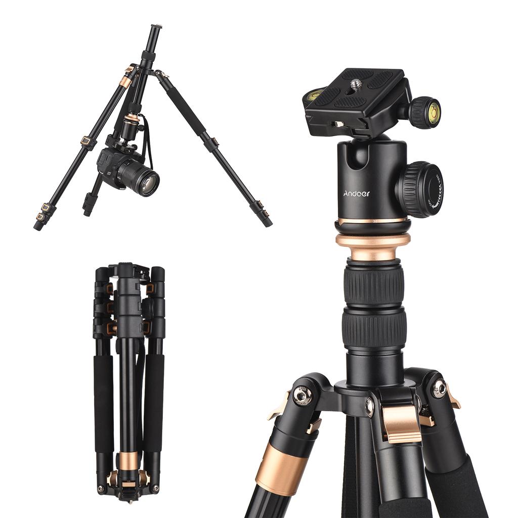 Andoer 140 см/55 дюймов дорожный штатив для камеры штатив из алюминиевого сплава со съемным моноподом
