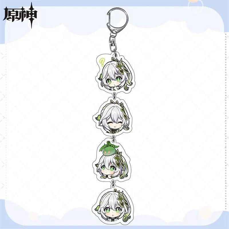 Окружающая цепочка ключей Genshin Impact Funina Linni Mandrill Sanshimi подвеска акриловая школьная сумка украшение цепочка подарок