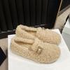 Мода Новая мода 2024 повседневная женская обувь мокасины меховые туфли без застежек на плоской подошве удобные женские высокого качества