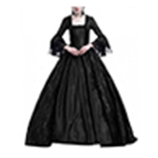 Средневековое бальное платье королевы эпохи Возрождения с рукавами-колокольчиками, платье макси, костюм на Хэллоуин