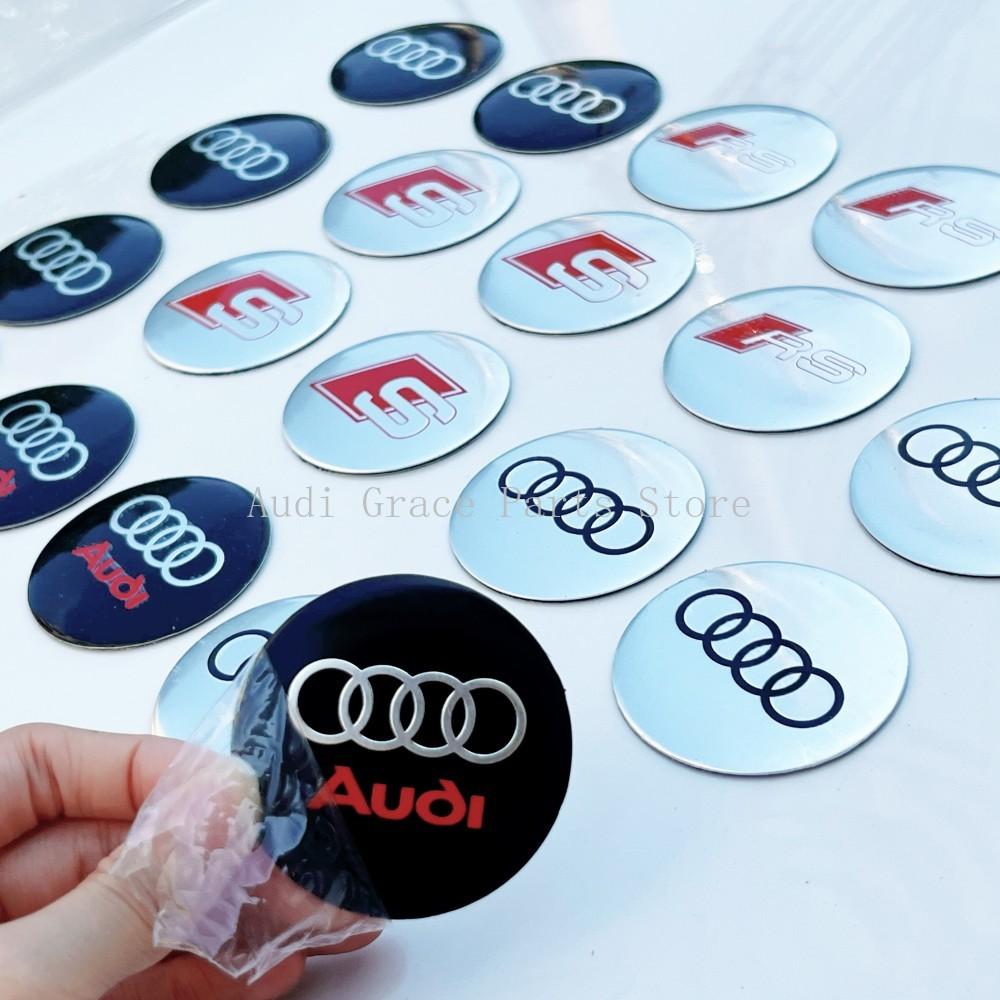 Для Audi A3 4 шт. Для Audi A1 A3 A4 A5 A6 A7 Q3 Q5 Q7 RS3 RS4 RS5 S3 S4 56 мм Центральный колпачок ступицы колеса автомобиля Наклейка-эмблема Значок Наклейка Аксессуары