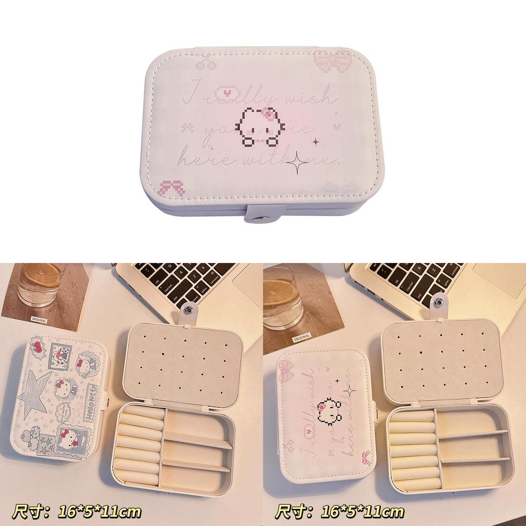 Hello Kitty Jewelry Organizer With Soft Pu Material For Gift Storage And Travel Use