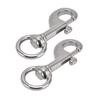 2Pcs Rotating Snap Hook Eye Bolt 316 Stainless Steel Marine Grade Single Ended Diving Clip 87mm