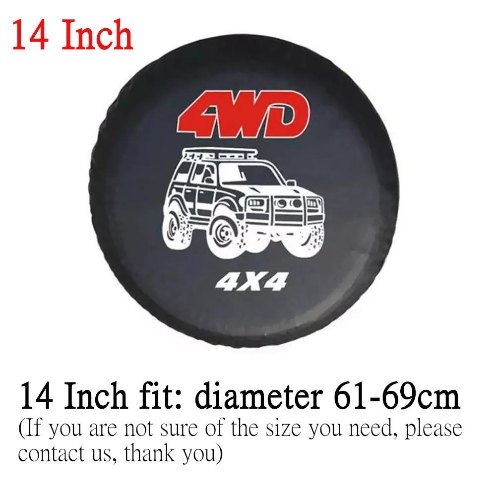 14" 15" 16" 17" дюймов 4WD 4x4 ПВХ кожаный чехол для запасного колеса, чехол, сумка, протектор, автомобильные шины 14 дюймов для Jeep Hummer