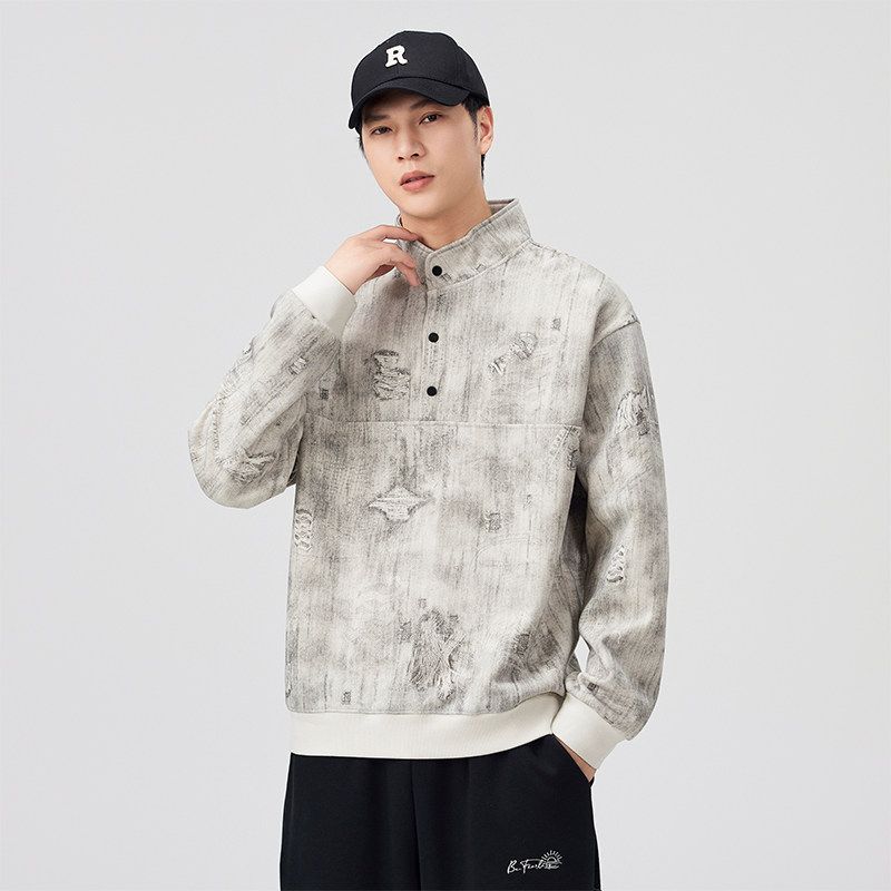 Odm Company Order! New Autumn and Winter Products! Export Surplus Sweatshirt for Men, Loose Fit, Comfortable, Casual, Trendy, Clearance Sale