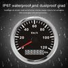 85мм   3,3дюйма Универсальный GPS Спидометр Водонепроницаемый Защищенный от запотевания Прибор 0 120км/ч для Легкового автомобиля Грузовика Катера Мотоцикла(Серебряная рамка Черный