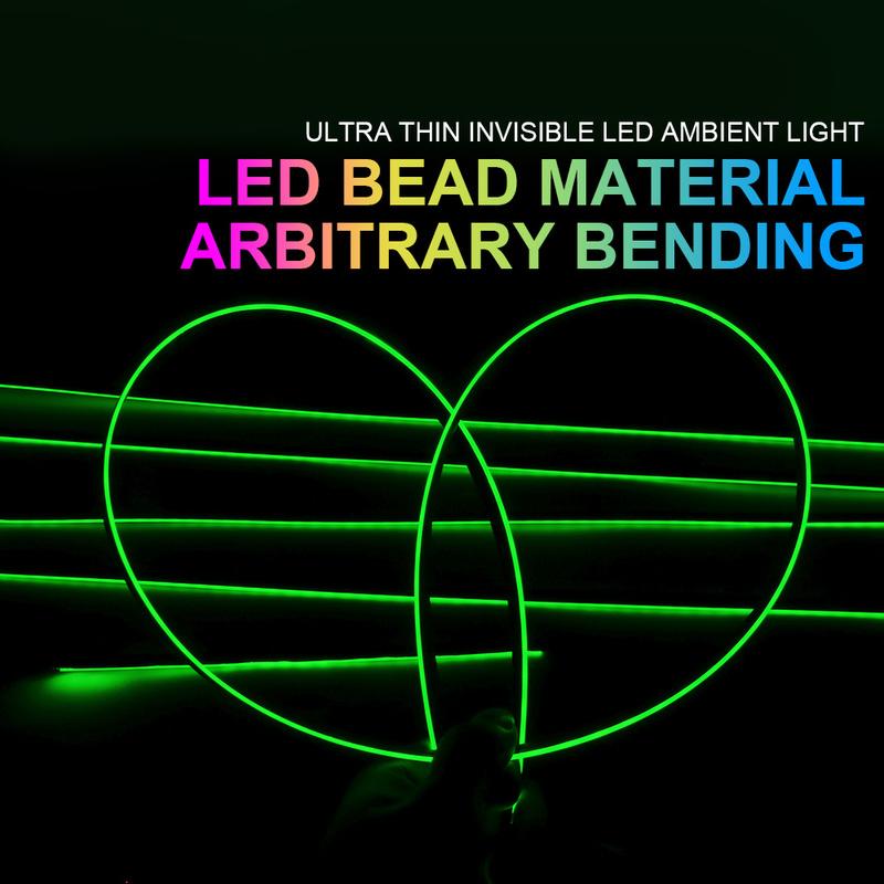 10/14/18 in 1 Led Car Ambient Lights 213 64 Color RGB Symphony Streamer Bluetooth Rainbow Acrylic Strips Atmosphere Lamp Kit 12V