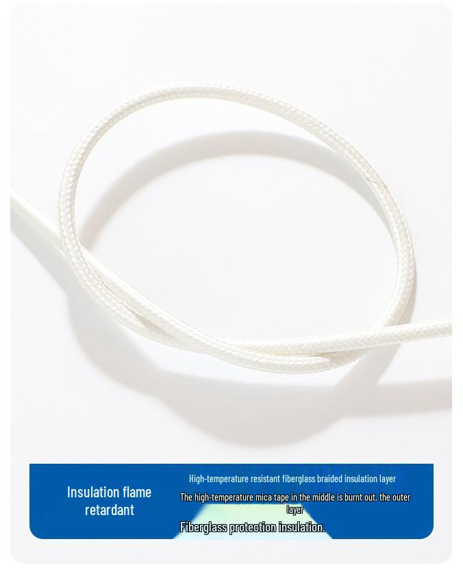 GN500 Mica Fireproof High Temp Electromagnetic Heating Wire, 0.5-10 Sq, Fiber Braided