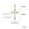 European and American Retro Zircon Cross Pendant Necklace