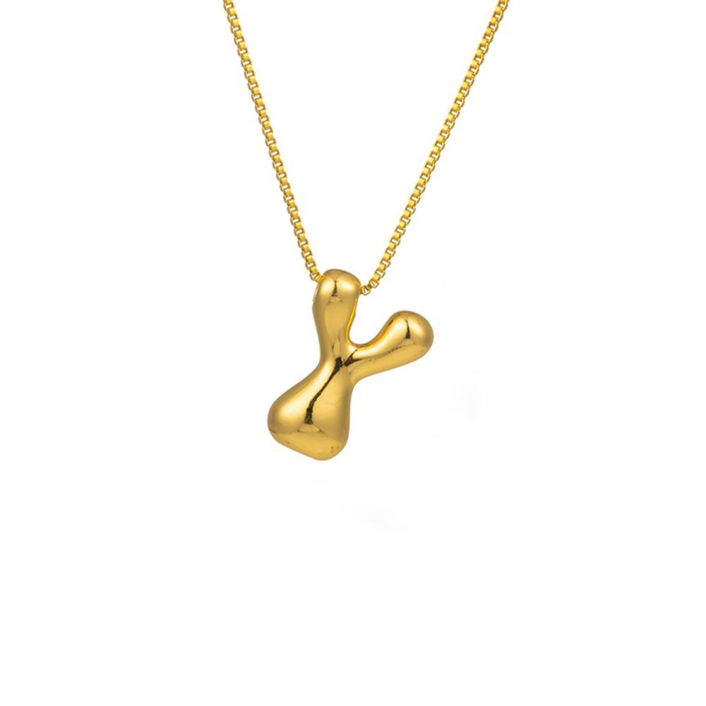 Alphabet Letter Pendant Necklace Gold Color A-Z Letter Clavicle Chain Delicate Women Choker  Women