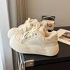 Женские новые универсальные туфли на толстой подошве, молочные фуфу с юбкой, хлебные туфли, женские оригинальные повседневные хлопковые туфли с большим носком