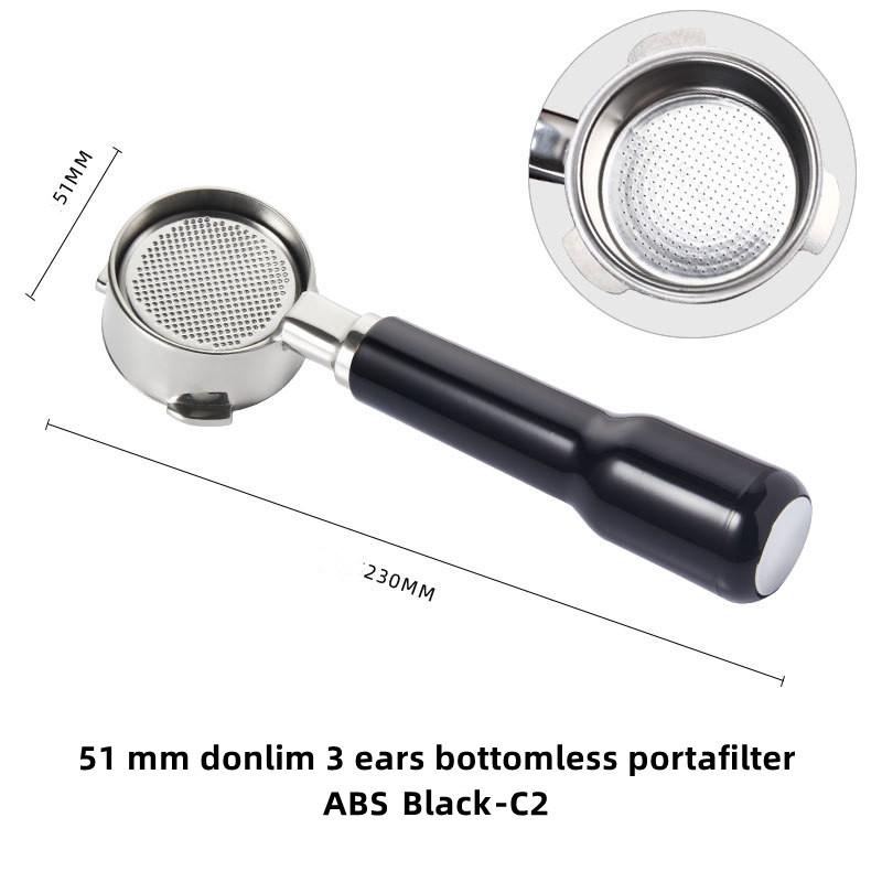 51mm 2 Spout 3 Ears Stainless Steel Coffee Portafilter Filter Holder for Donlim/Petrus/maxim/Derlla Espresso Machine Accessory