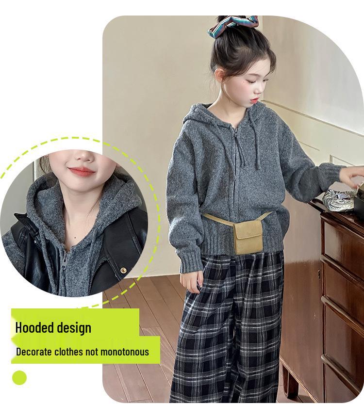 Autumn/Winter 2025 Girls' Stylish Korean Vest Set - High-End Three-Piece Outfit