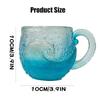 Ocean Wave Glass Mug Hand Blown Heat Resistant Coffee Tea Cup Nautical Aesthetic Drinkware Home Handcrafted Decoration
