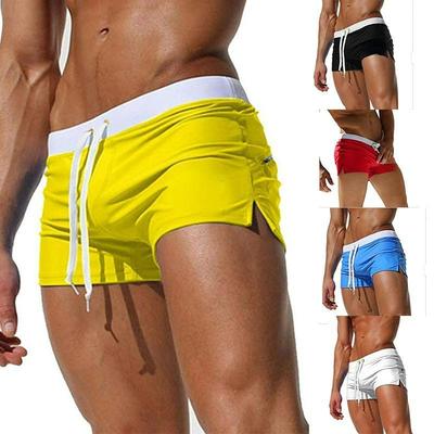 Европа и США Модные мужские пляжные брюки Дышащие шорты Быстросохнущие брюки Пляжные брюки с плоским углом Плавки