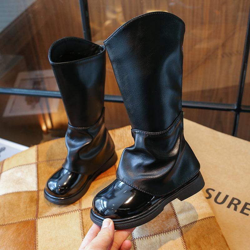 Сапоги из бархатной кожи для девочек в британском стиле, модные короткие женские сапоги в стиле принцессы, модные универсальные теплые сапоги для девочек