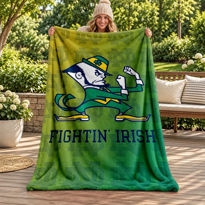 Fighting Irish blanket Flannel Blanket Soft Cozy Plush Throw for Sofa Bed Lightweight Home Decoration Gifts for Christmas various holidays
