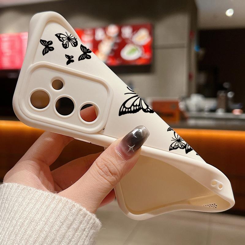 Простой чехол для телефона с принтом бабочки для Samsung S24 Ultra S23 Plus S22 S21 S20 FE A55 A54 A53 A52 A35 A34 A15 A14 противоударный защитный мягкий чехол для объектива