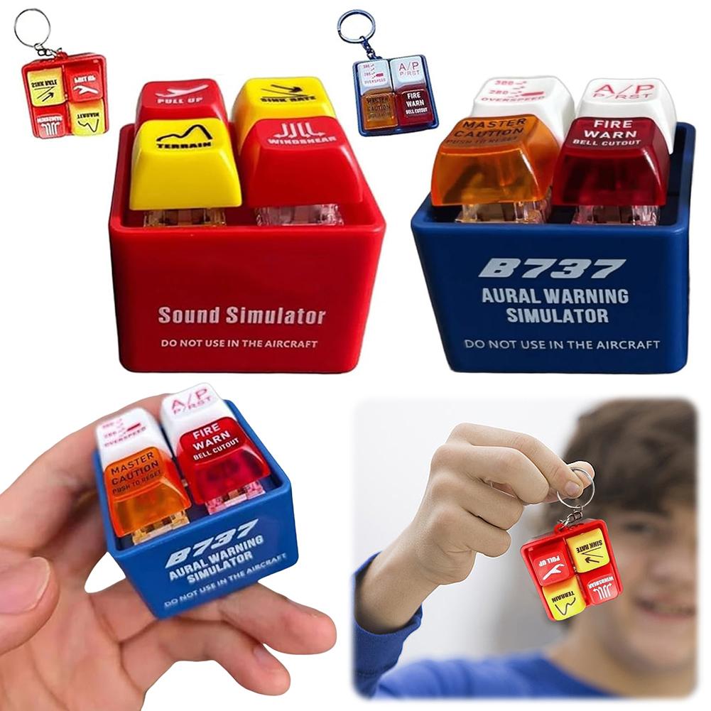 Брелок-сигнализация для самолета со светодиодной подсветкой, аварийный, украшение для сумки, B737, звук предупреждения, симулятор для авиационных фанатов, сумочка, женский, мужской