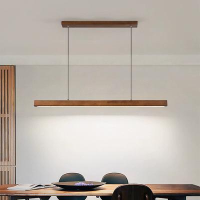 Подвесной светильник для гостиной и столовой из натурального дерева Word Long Strip Lamp