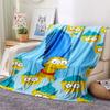 Marge Simpson Art Printed Flannel Blanket, soft throw for bedroom sofa, washable, fan merchandise, great gift.