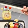 1 Set of Stainless Steel Household Kitchen Dessert Cake Fruit Sign Fruit Fork Storage Jar Set Fruit Fork Suitable for Weddings, Banquets, Gifts