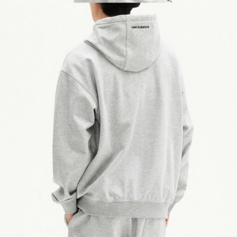 New Balance Толстовка с капюшоном на молнии C28 Nbmde11013 Ac Uni Essential с маленьким логотипом и толстовкой с капюшоном